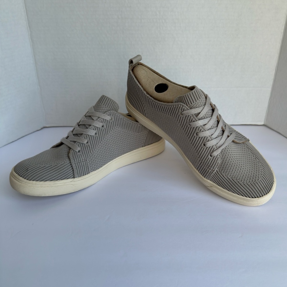 Lucky Brand Laddix Gray Knit Sneakers Women’s 9.5 Lace Up Casual Shoes